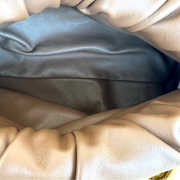 BOTTEGA VENETA The Chain Pouch Chunky Gold w Brown Leather Handbag Shoulder Bag - Picture 11 of 16